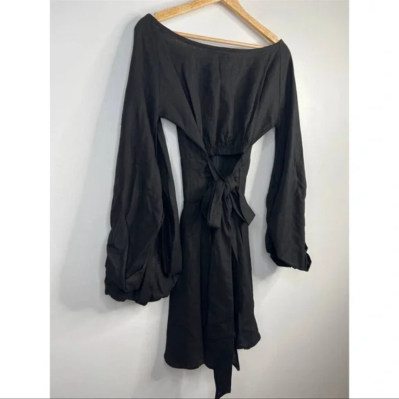 Just BEE Queen Colette Black Cut out Tie Mini Dress Women's Size XS NWT - Picture 3 of 8